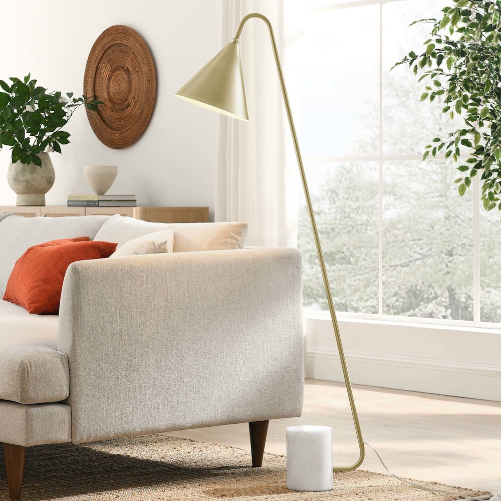 Ayla Marble Base Floor Lamp. Picture 9