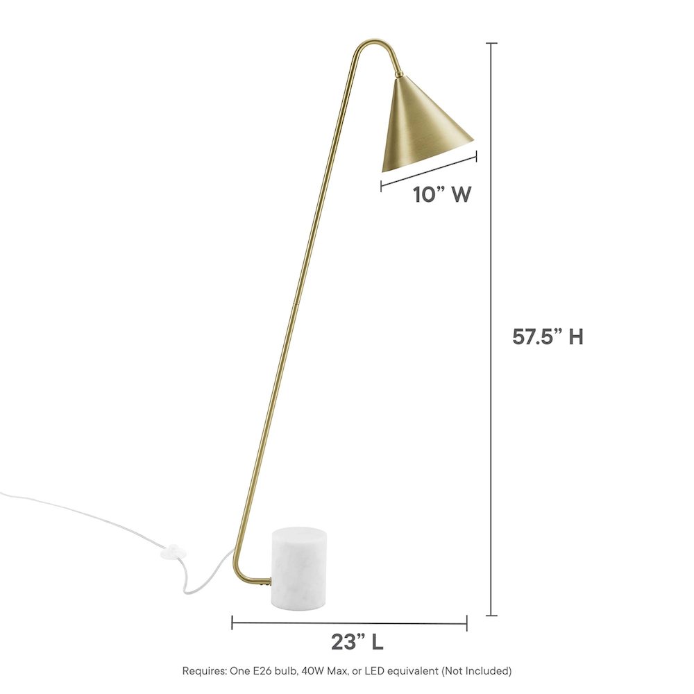 Ayla Marble Base Floor Lamp. Picture 3