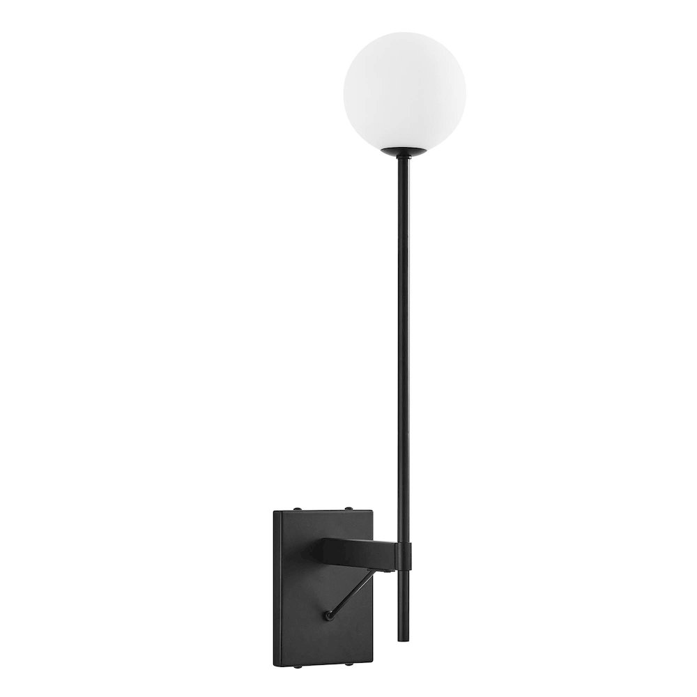Riva White Globe Wall Sconce. Picture 1