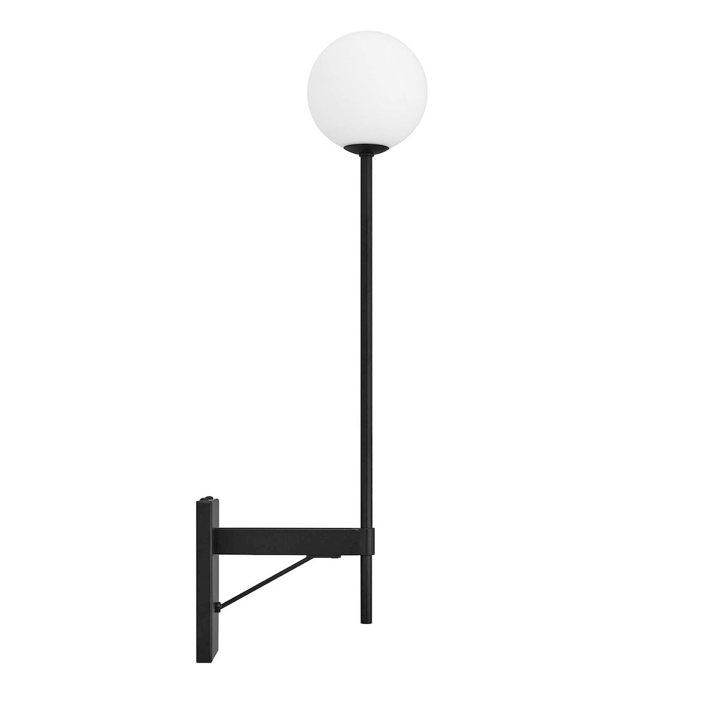 Riva White Globe Wall Sconce. Picture 4