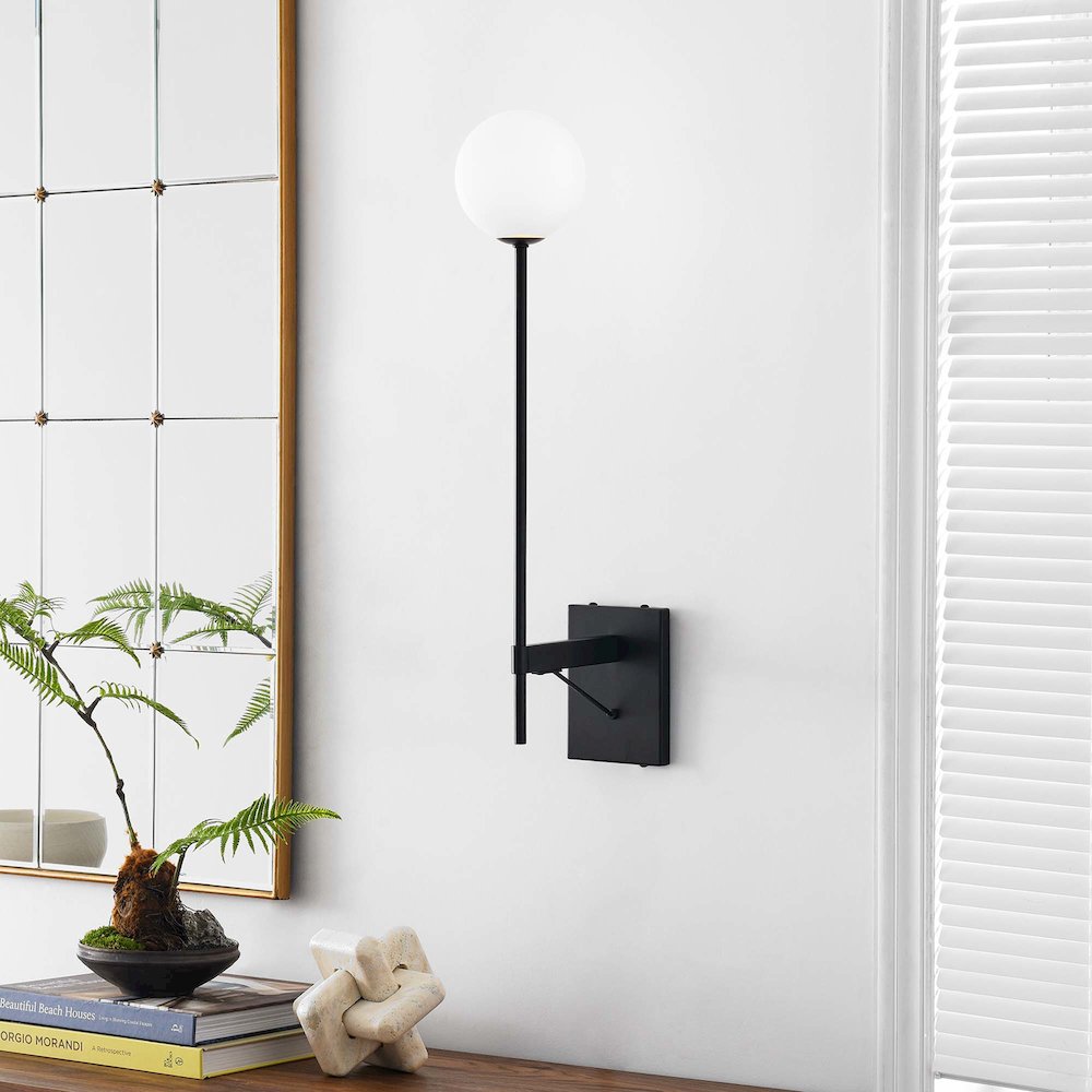 Riva White Globe Wall Sconce. Picture 7