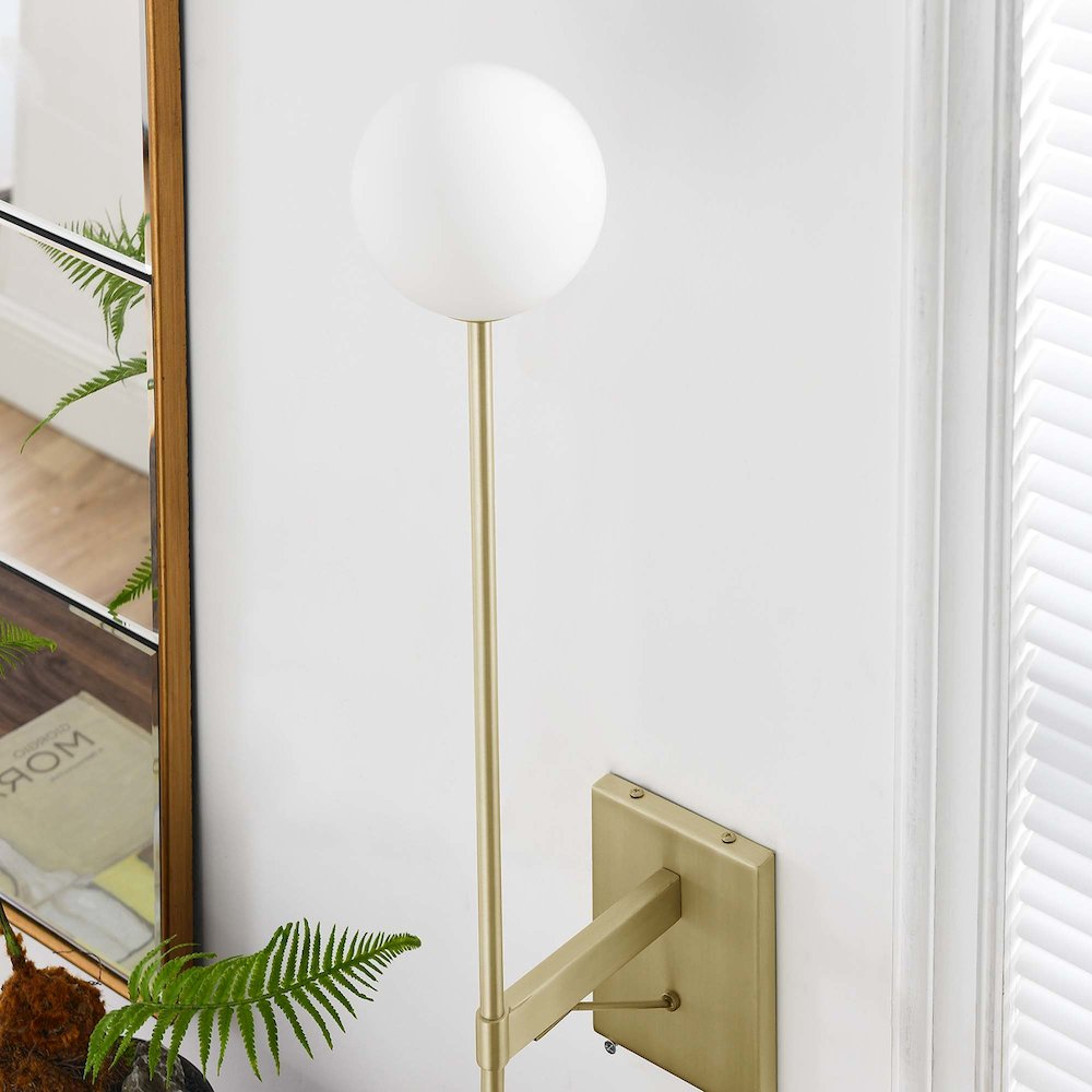 Riva White Globe Wall Sconce. Picture 8