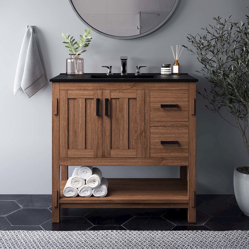 Ashlyn 36” Wood Bathroom Vanity. Picture 10
