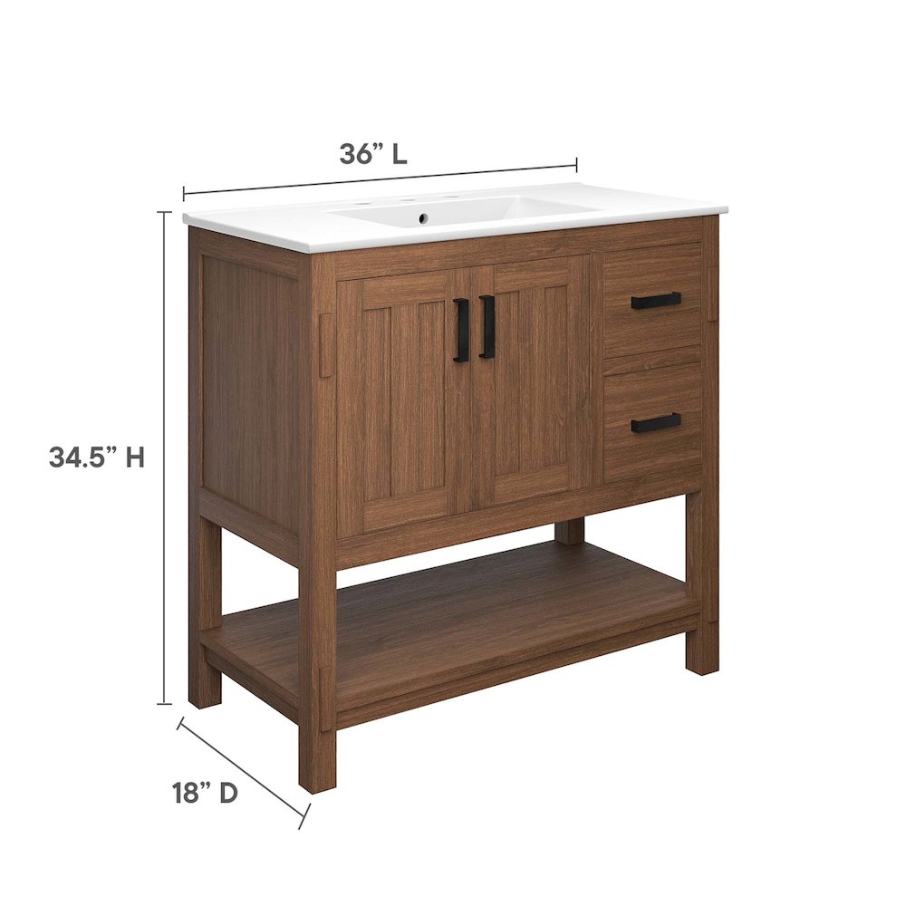 Ashlyn 36” Wood Bathroom Vanity. Picture 3