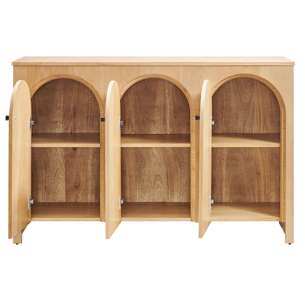 Appia 3-Door Arched Door Sideboard Storage Cabinet. Picture 6