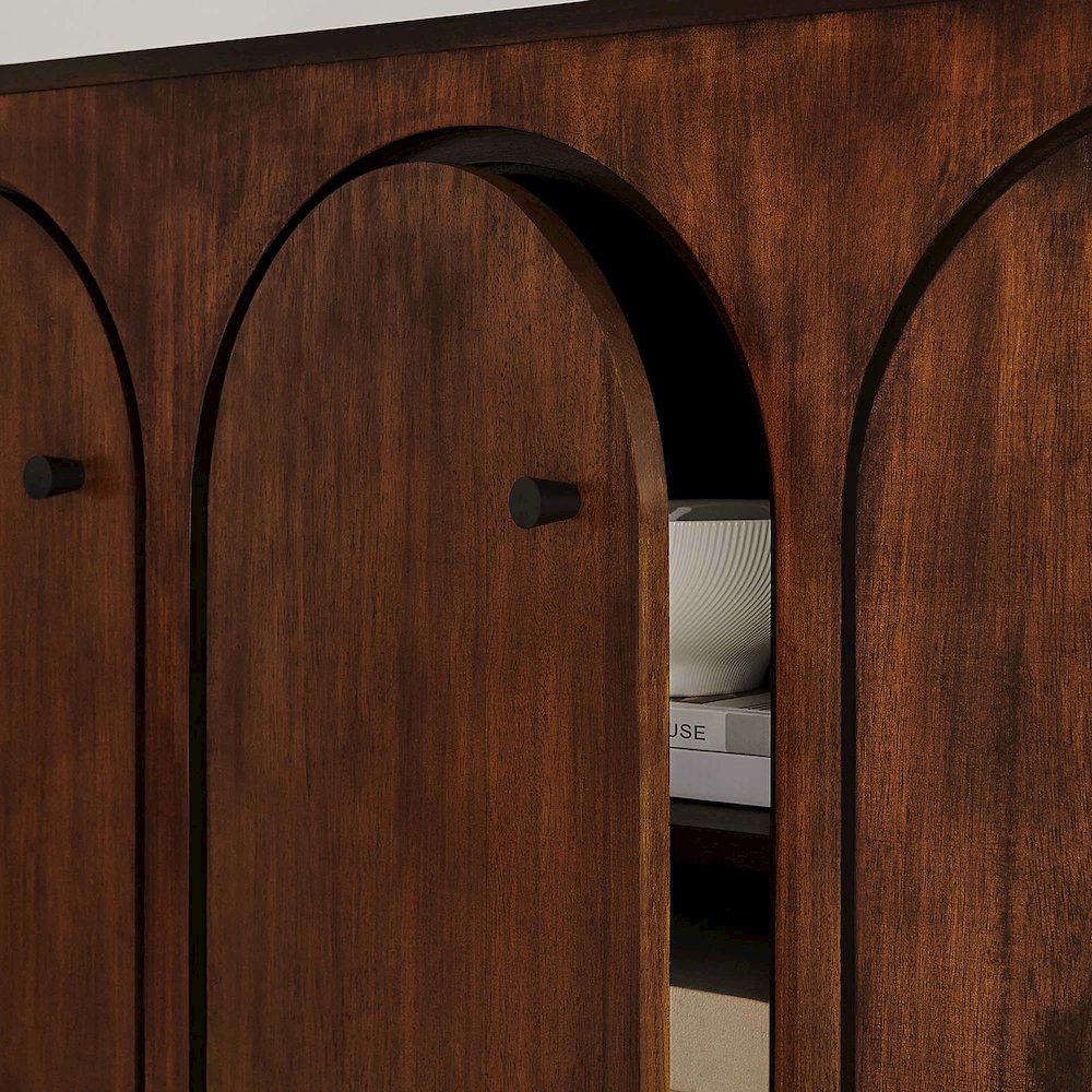 Appia 3-Door Arched Door Sideboard Storage Cabinet. Picture 9
