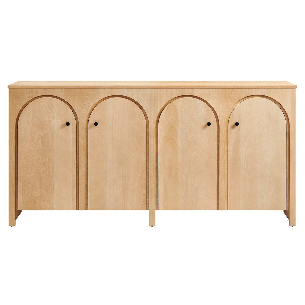 Appia Wood Grain 4-Door Sideboard Storage Cabinet. Picture 5