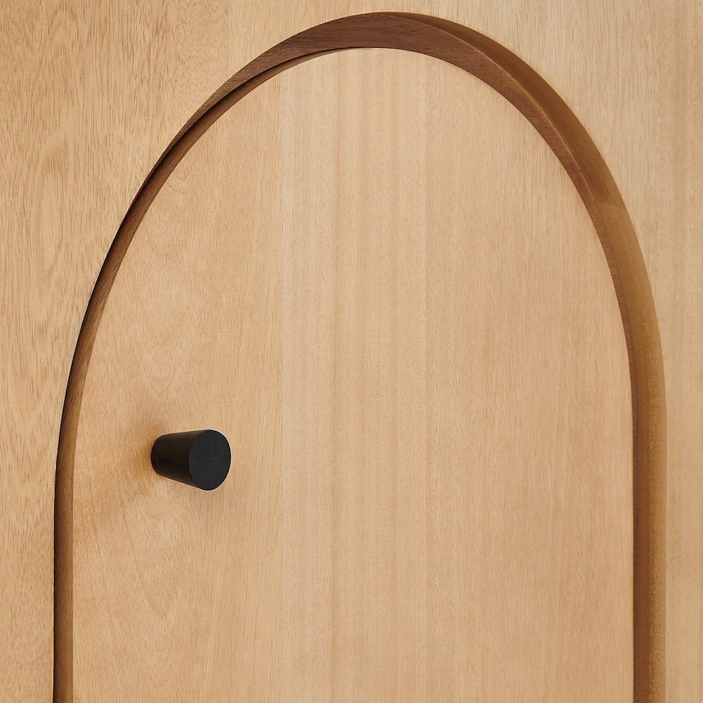 Appia Wood Grain 4-Door Sideboard Storage Cabinet. Picture 7
