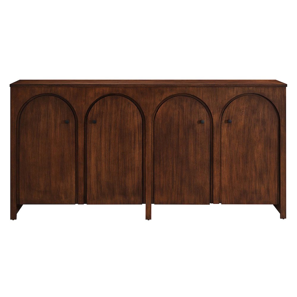 Appia Wood Grain 4-Door Sideboard Storage Cabinet. Picture 5