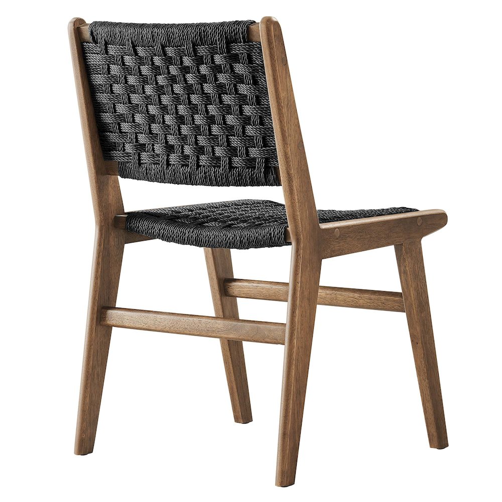 Saoirse Woven Rope Wood Dining Side Chair Set of 2. Picture 6