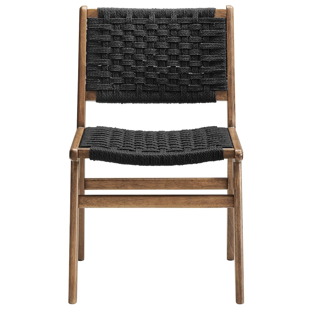 Saoirse Woven Rope Wood Dining Side Chair Set of 2. Picture 7