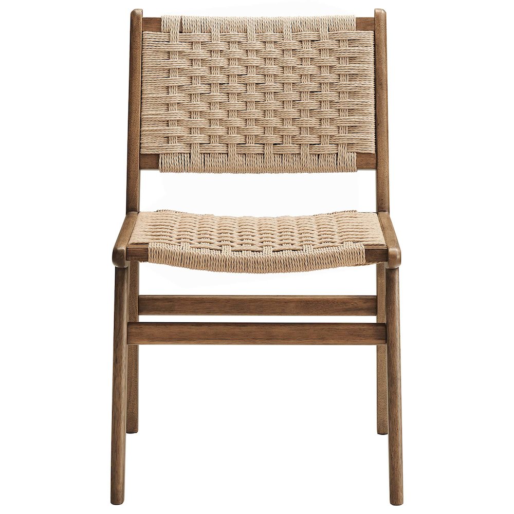 Saoirse Woven Rope Wood Dining Side Chair Set of 2. Picture 7
