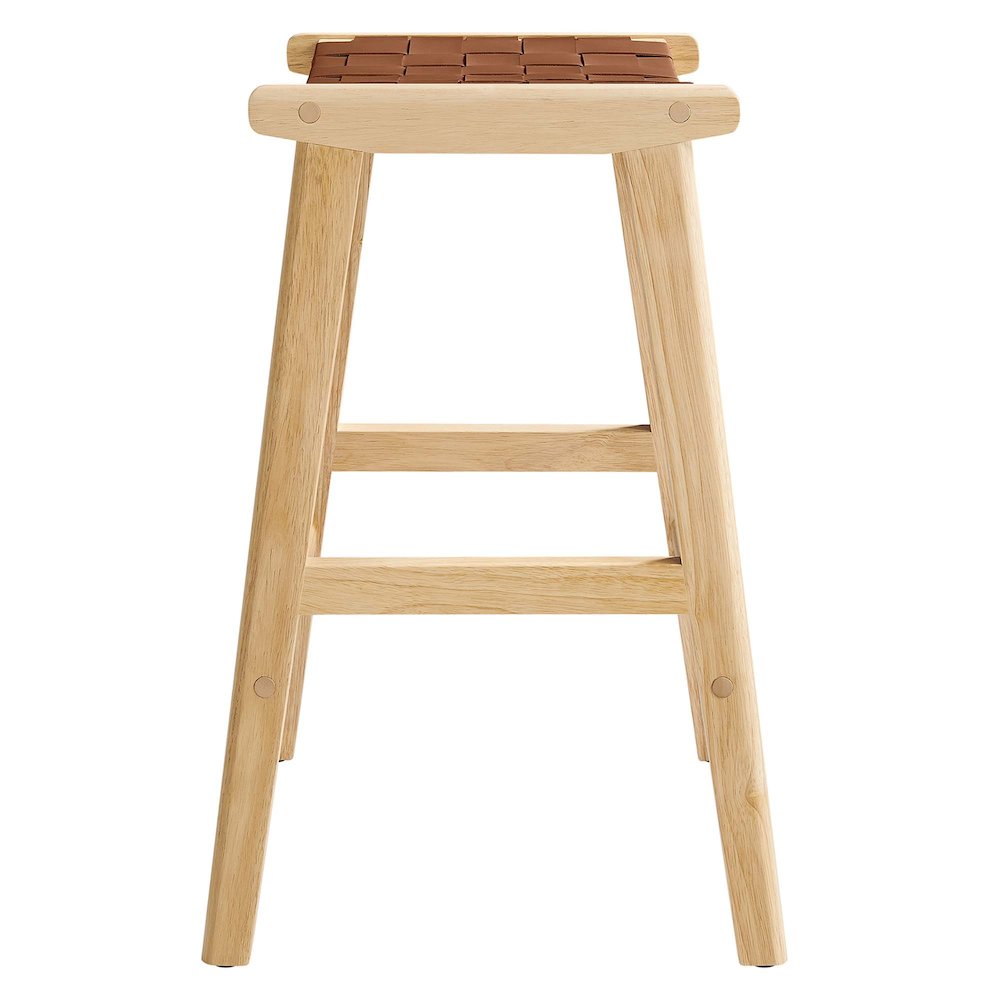 Saoirse Faux Leather Wood Counter Stool Set of 2. Picture 5