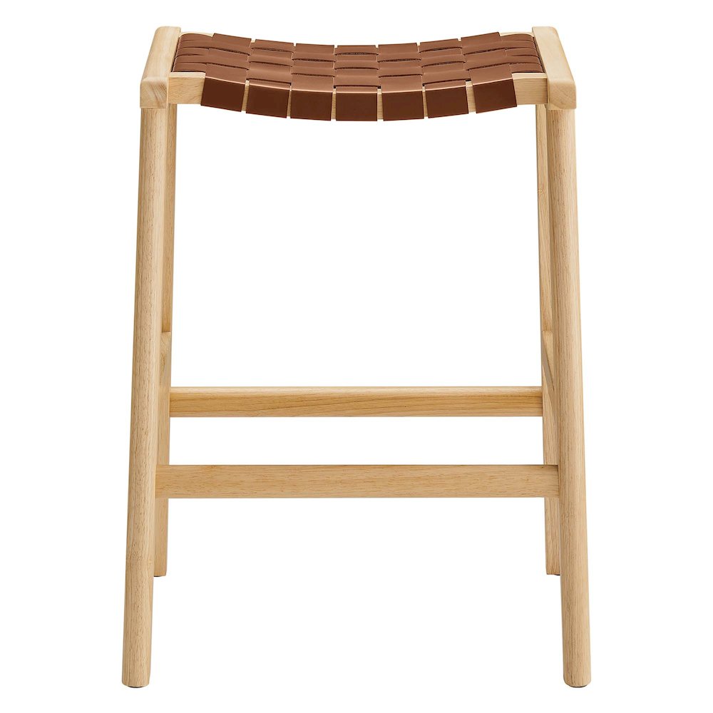 Saoirse Faux Leather Wood Counter Stool Set of 2. Picture 6