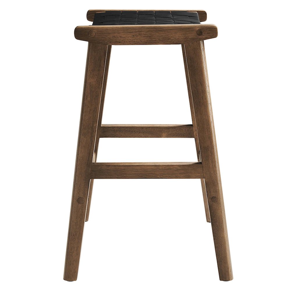 Saoirse Faux Leather Wood Counter Stool Set of 2. Picture 5