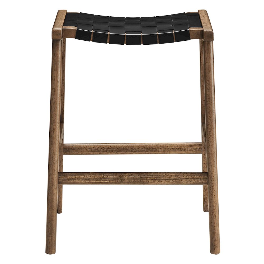 Saoirse Faux Leather Wood Counter Stool Set of 2. Picture 6