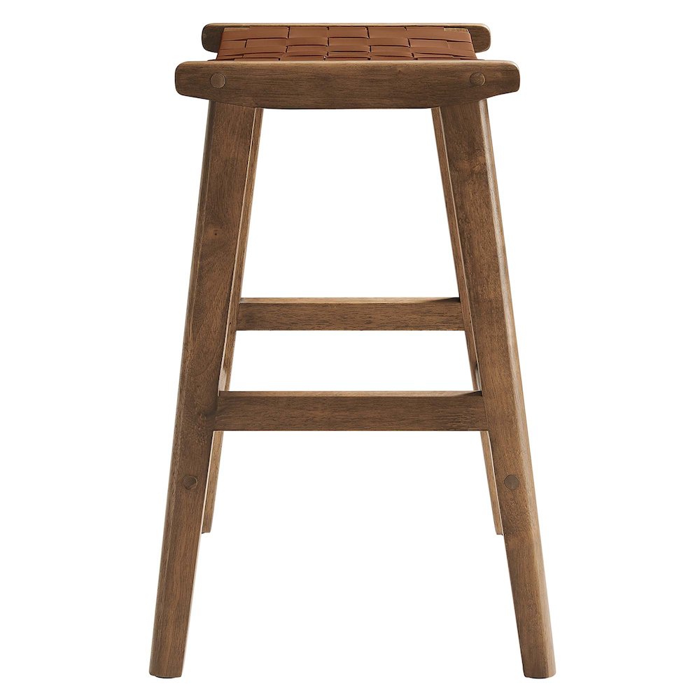 Saoirse Faux Leather Wood Counter Stool Set of 2. Picture 5
