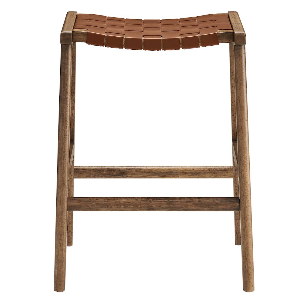 Saoirse Faux Leather Wood Counter Stool Set of 2. Picture 6