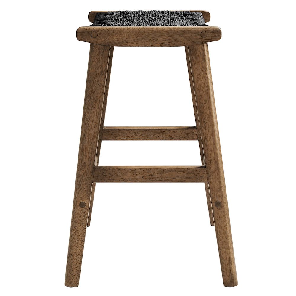 Saoirse Woven Rope Wood Counter Stool Set of 2. Picture 5