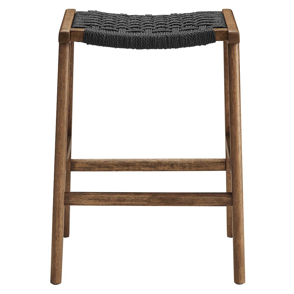 Saoirse Woven Rope Wood Counter Stool Set of 2. Picture 6