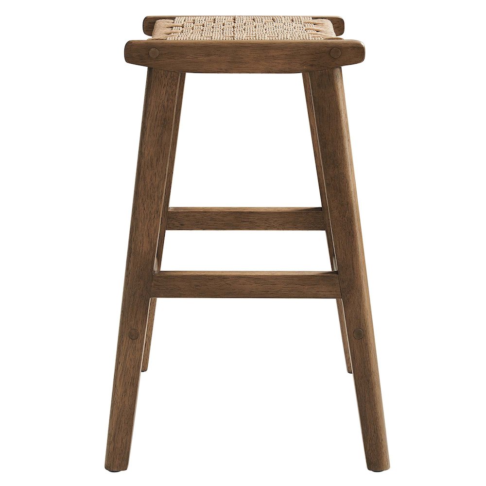 Saoirse Woven Rope Wood Counter Stool Set of 2. Picture 5