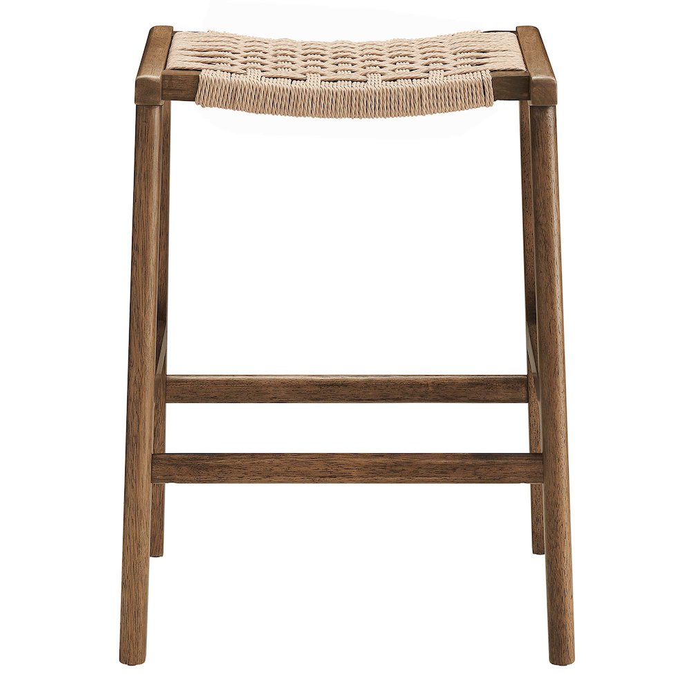 Saoirse Woven Rope Wood Counter Stool Set of 2. Picture 6