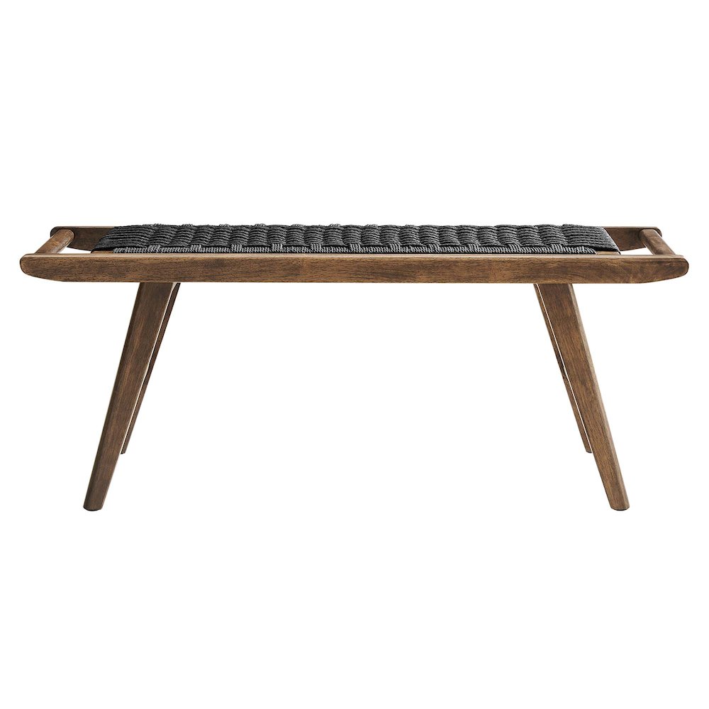 Saoirse 47" Wove Rope Wood Bench. Picture 5