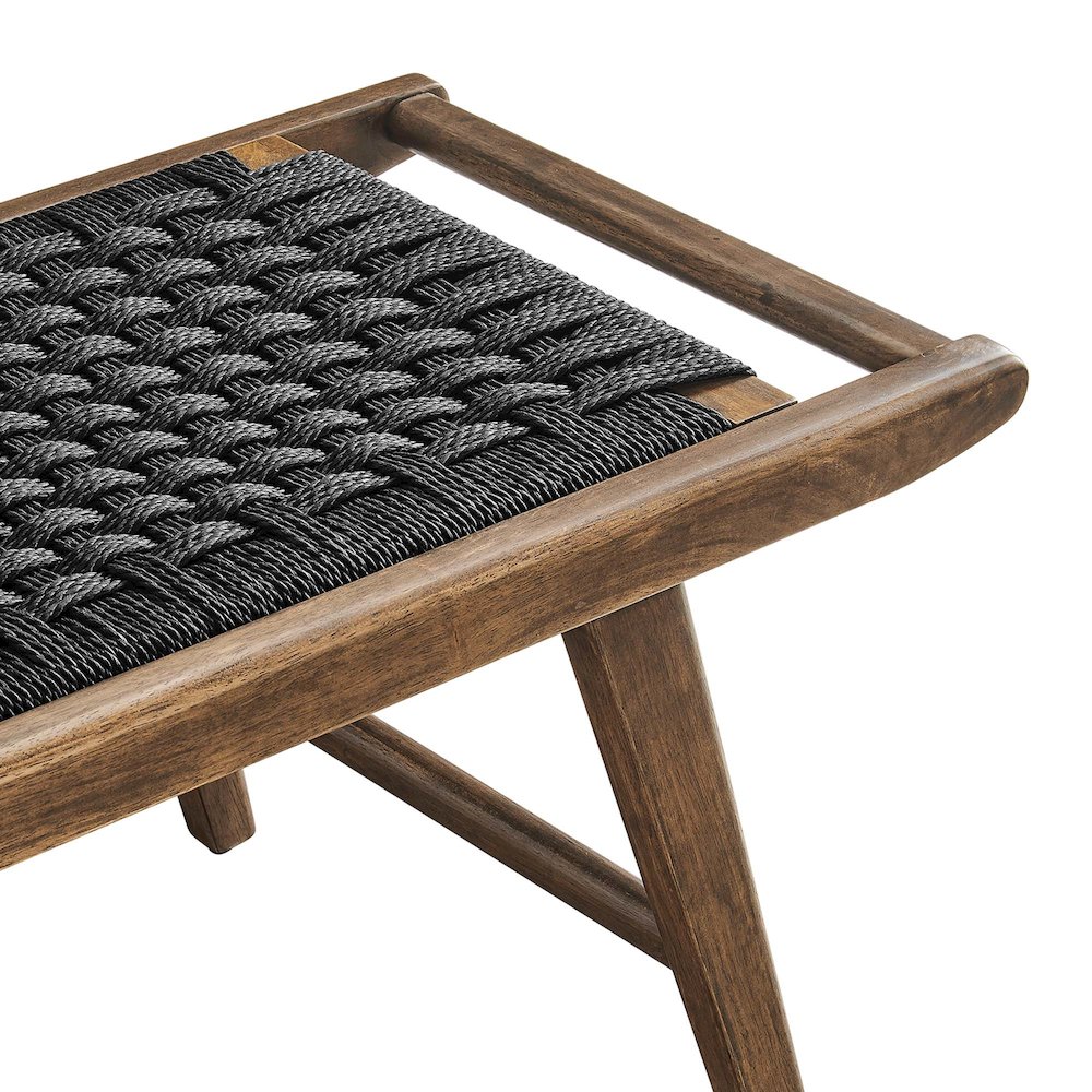 Saoirse 47" Wove Rope Wood Bench. Picture 6