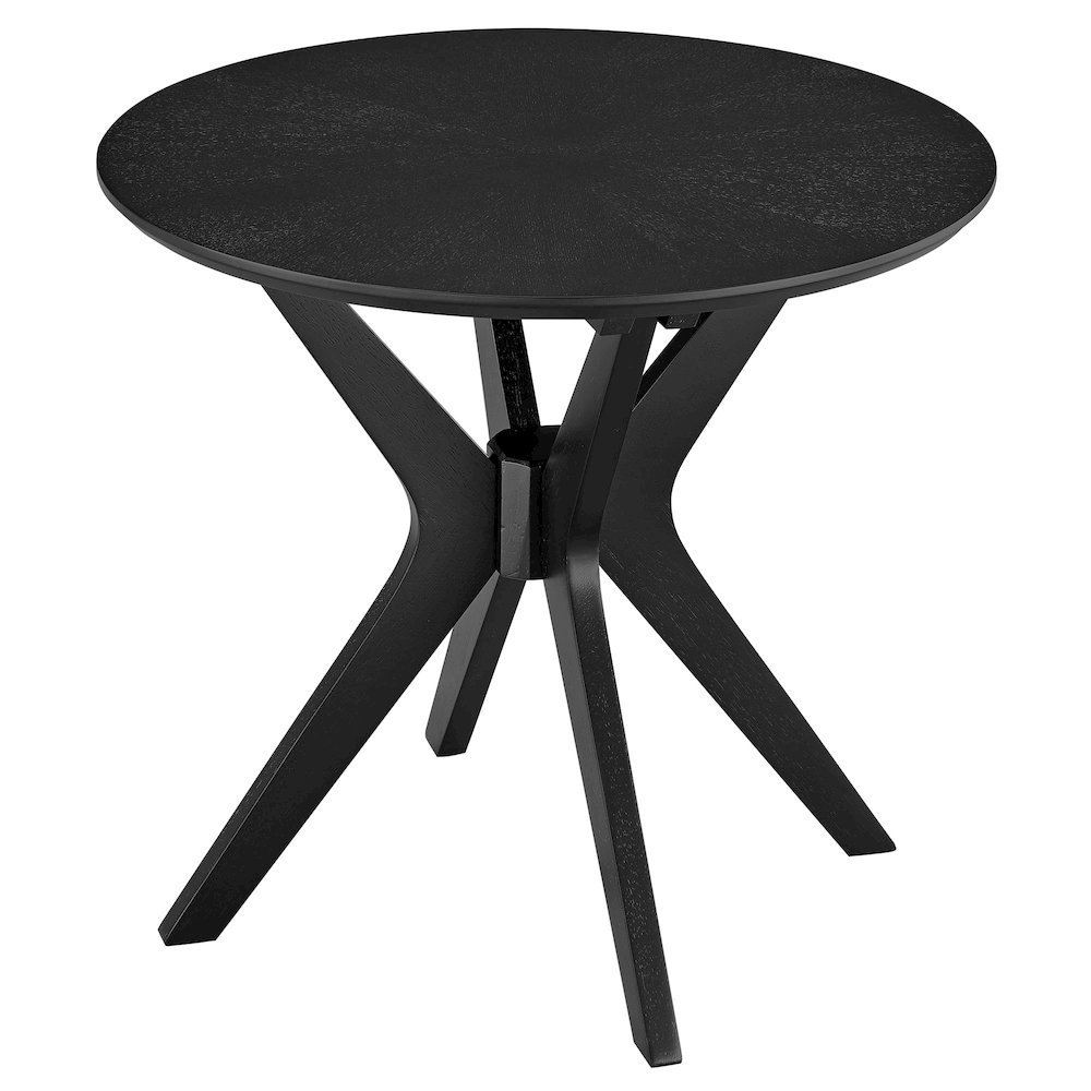 Crossroads 24” Round Wood Side Table. Picture 1