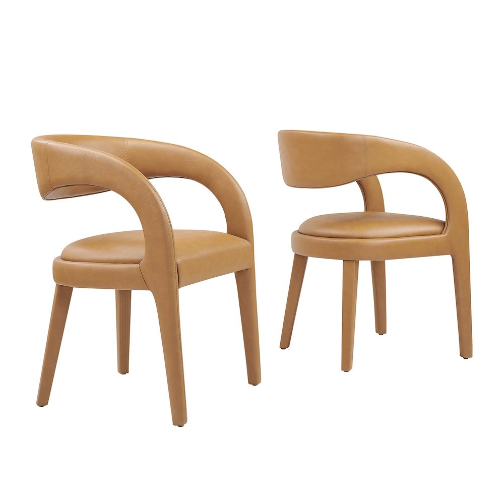 Pinnacle Vegan Leather Dining Chair Set of 2. Picture 1