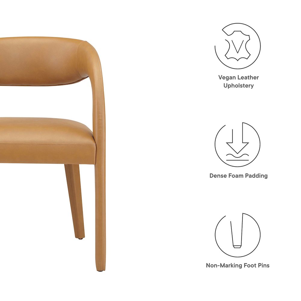 Pinnacle Vegan Leather Dining Chair Set of 2. Picture 2