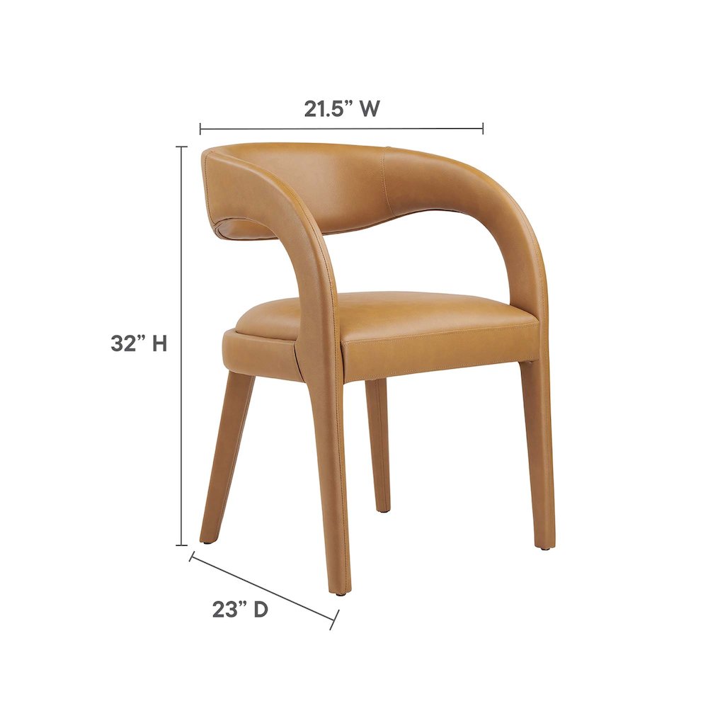 Pinnacle Vegan Leather Dining Chair Set of 2. Picture 3