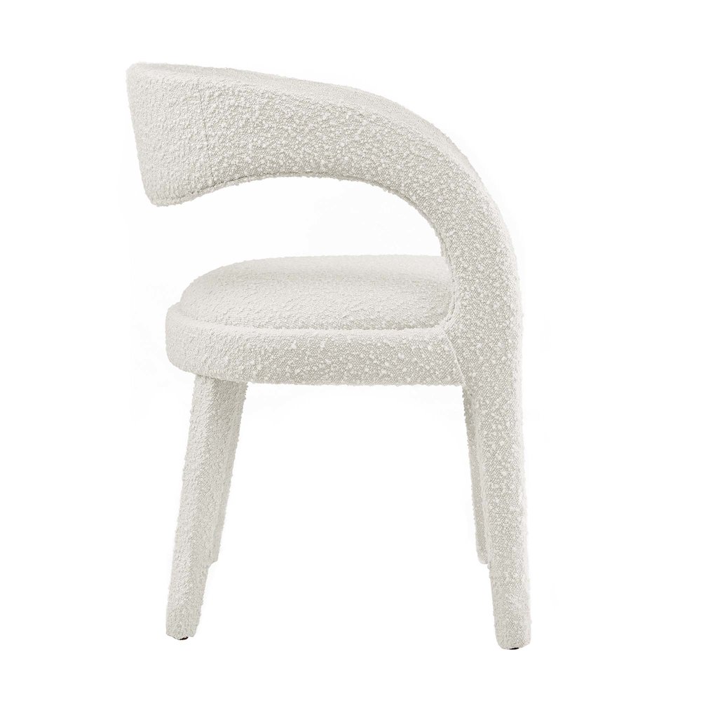 Pinnacle Boucle Upholstered Dining Chair Set of 2. Picture 4