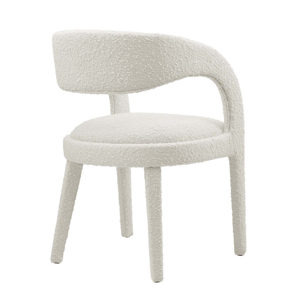 Pinnacle Boucle Upholstered Dining Chair Set of 2. Picture 5