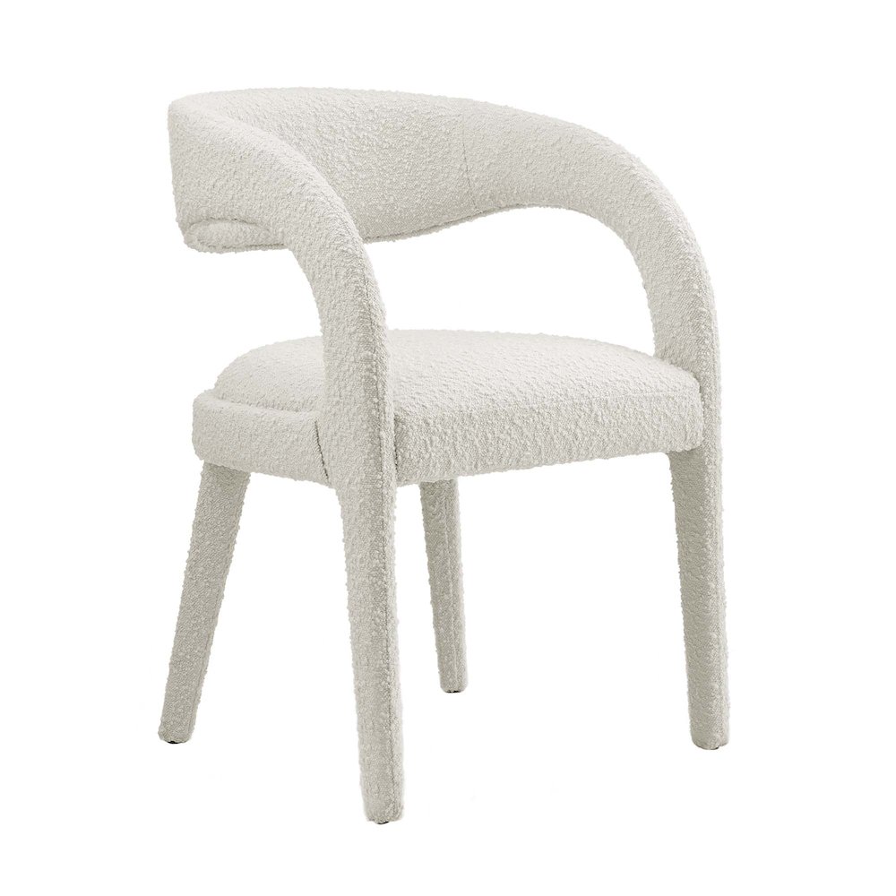 Pinnacle Boucle Upholstered Dining Chair Set of 2. Picture 8
