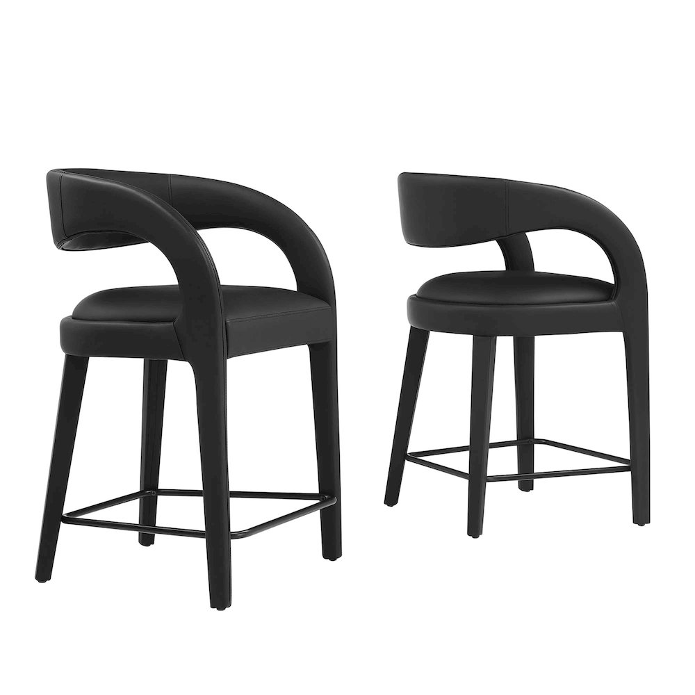 Pinnacle Vegan Leather Counter Stool Set of 2. Picture 1