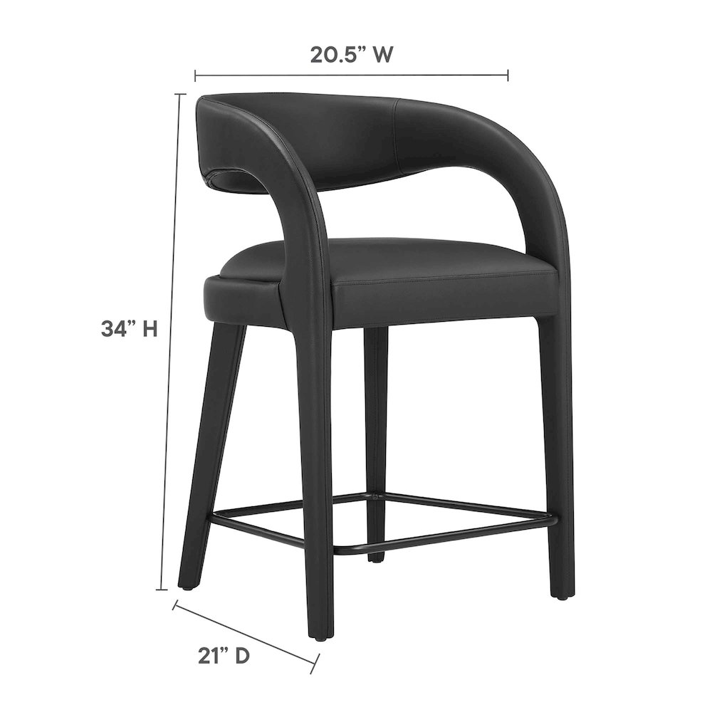 Pinnacle Vegan Leather Counter Stool Set of 2. Picture 3