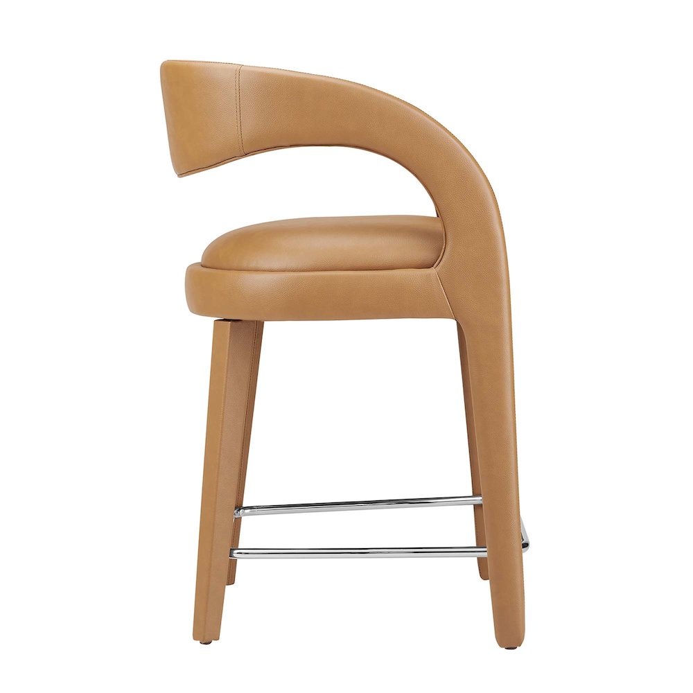 Pinnacle Vegan Leather Counter Stool Set of 2. Picture 4