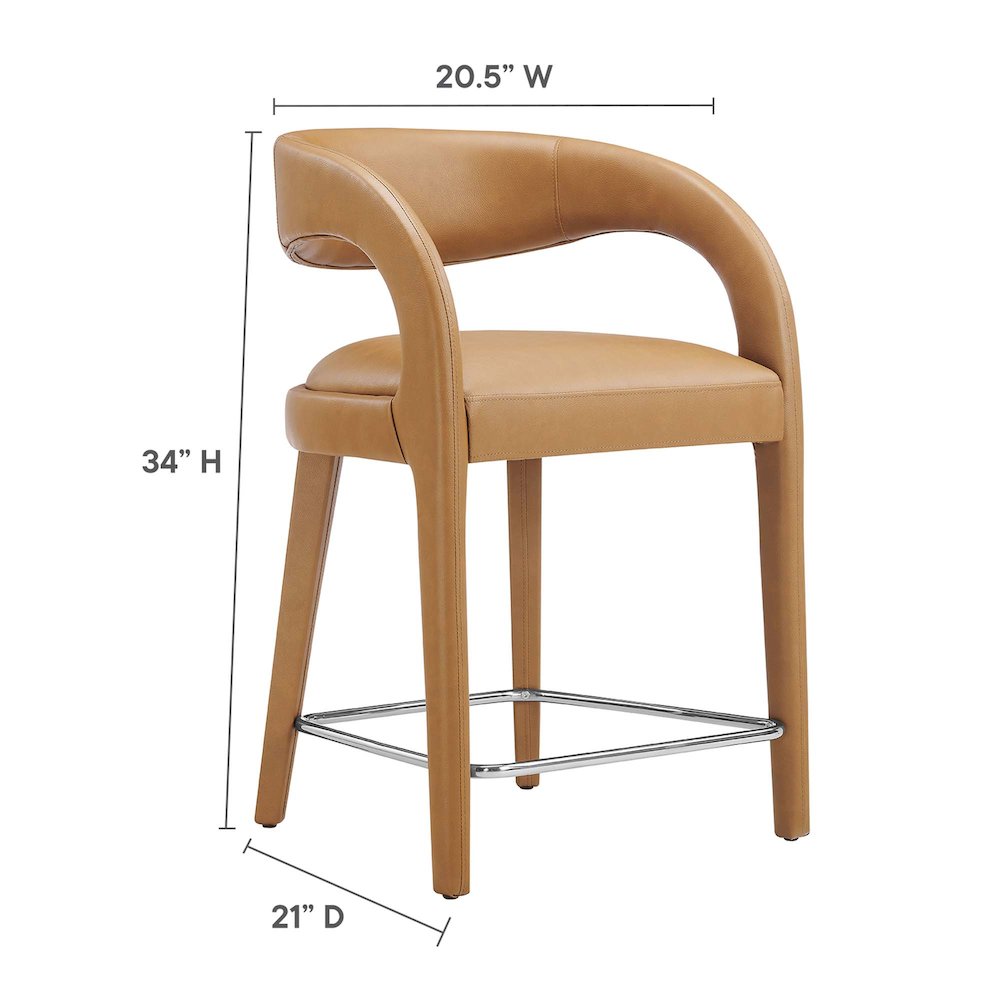 Pinnacle Vegan Leather Counter Stool Set of 2. Picture 3