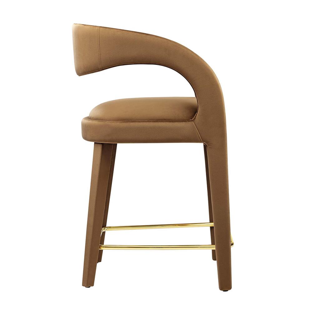 Pinnacle Performance Velvet Counter Stool Set of Two. Picture 2