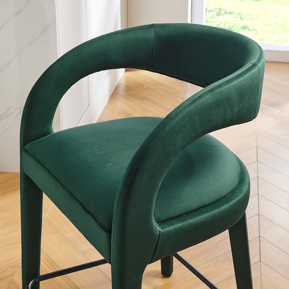 Pinnacle Performance Velvet Counter Stool Set of 2. Picture 10