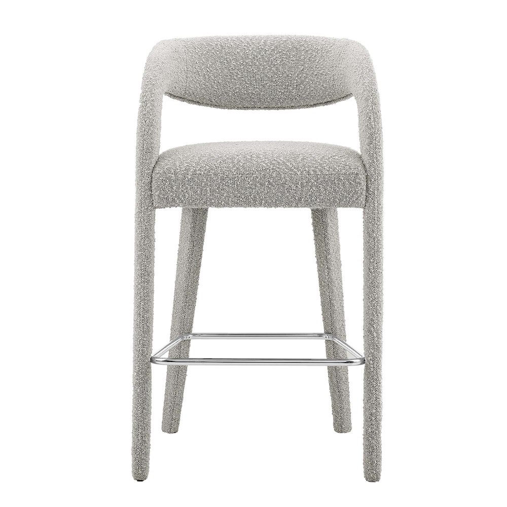 Pinnacle Boucle Upholstered Bar Stool Set of 2. Picture 6