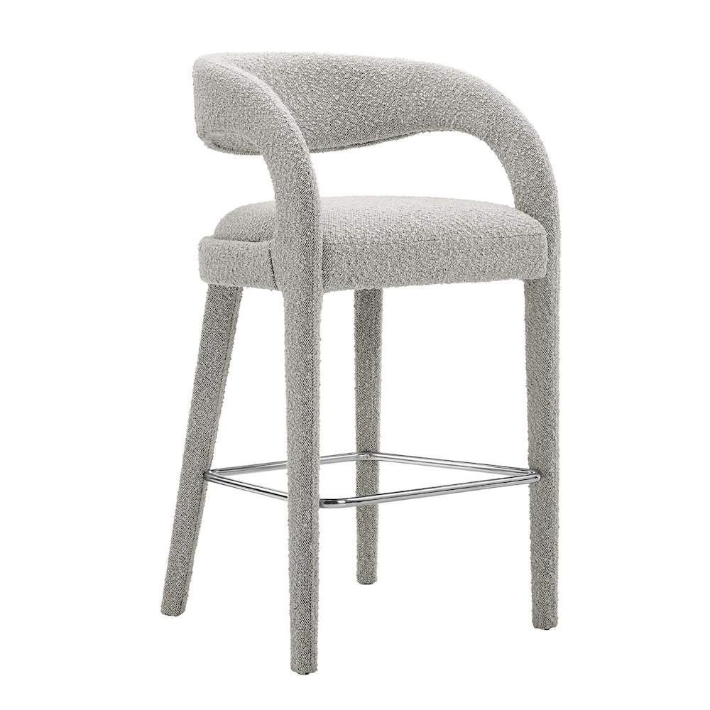 Pinnacle Boucle Upholstered Bar Stool Set of 2. Picture 8