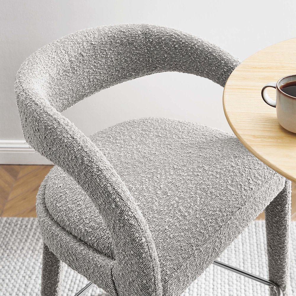 Pinnacle Boucle Upholstered Bar Stool Set of 2. Picture 10