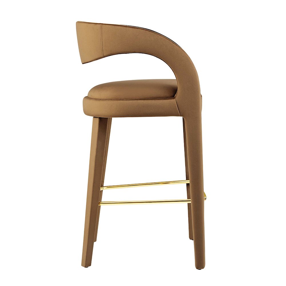 Pinnacle Performance Velvet Bar Stool Set of 2. Picture 4