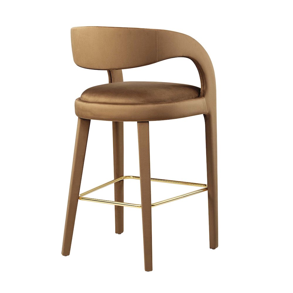 Pinnacle Performance Velvet Bar Stool Set of 2. Picture 5