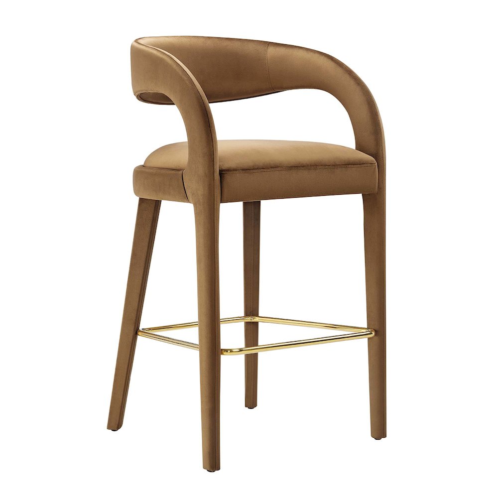 Pinnacle Performance Velvet Bar Stool Set of 2. Picture 8