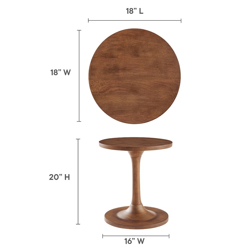 Lina Round Wood Side Table. Picture 4