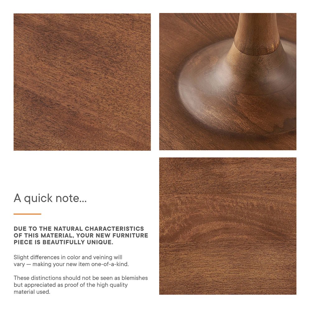 Lina Round Wood Side Table. Picture 3