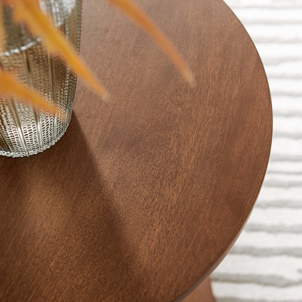 Lina Round Wood Side Table. Picture 9